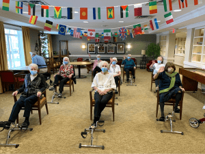 residents cycling during ASC Bike Tour