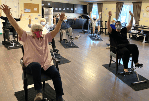 residents on bicycle