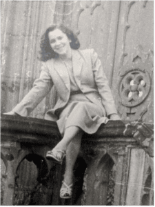 lady in black and white